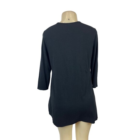 J. Jill Women's Black Shirt Tee Dress Sz S - Picture 3 of 6
